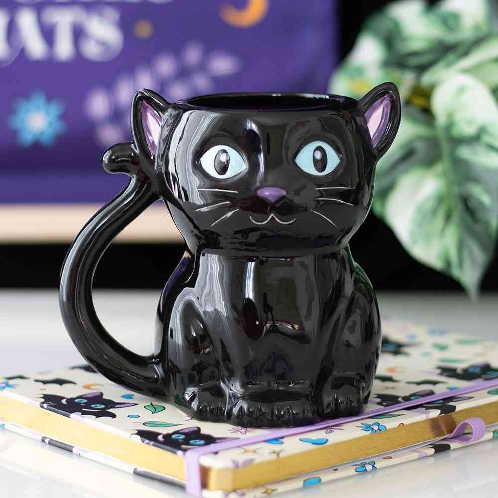 Something Different - Cute and Creepy Black Cat Mok/beker - Multicolours